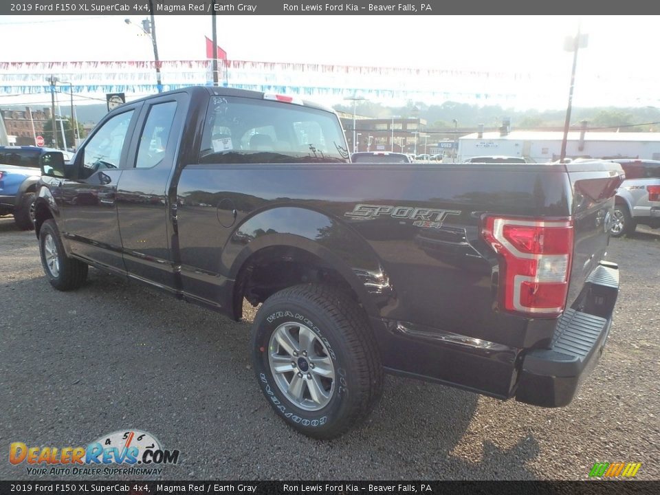 2019 Ford F150 XL SuperCab 4x4 Magma Red / Earth Gray Photo #4