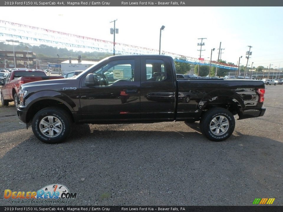 2019 Ford F150 XL SuperCab 4x4 Magma Red / Earth Gray Photo #5