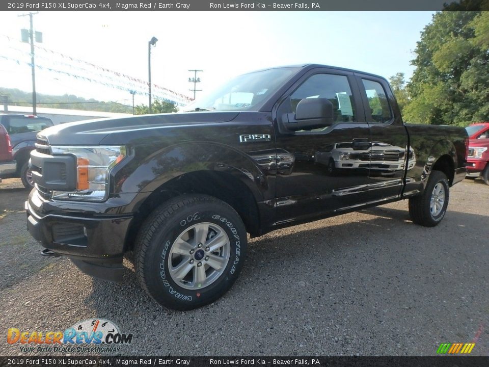 2019 Ford F150 XL SuperCab 4x4 Magma Red / Earth Gray Photo #6