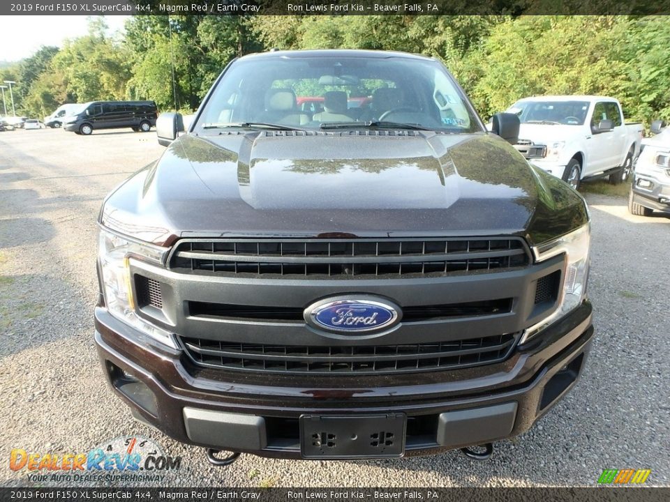 2019 Ford F150 XL SuperCab 4x4 Magma Red / Earth Gray Photo #7
