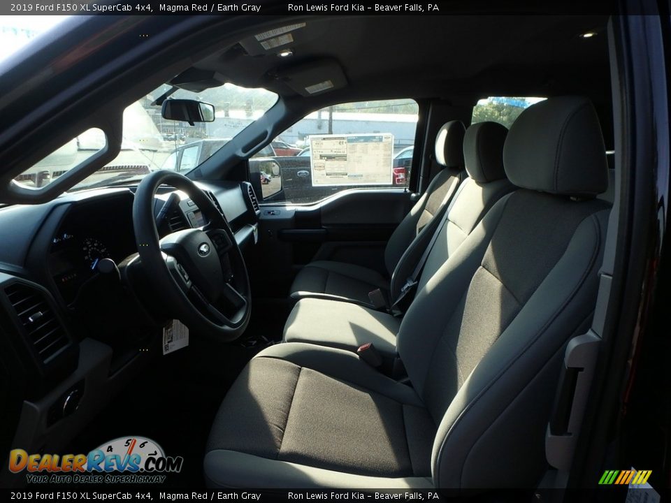 2019 Ford F150 XL SuperCab 4x4 Magma Red / Earth Gray Photo #12