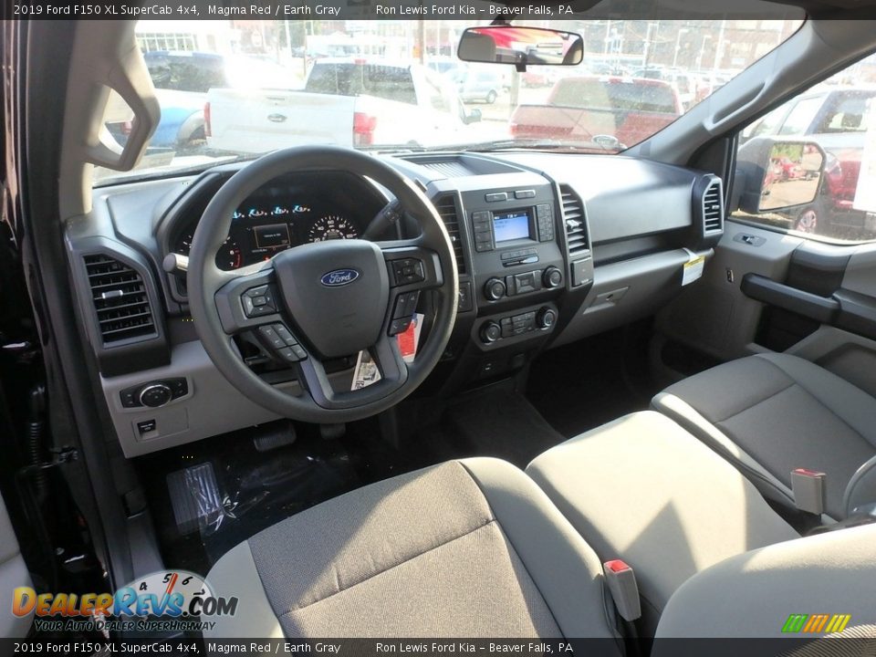 2019 Ford F150 XL SuperCab 4x4 Magma Red / Earth Gray Photo #14