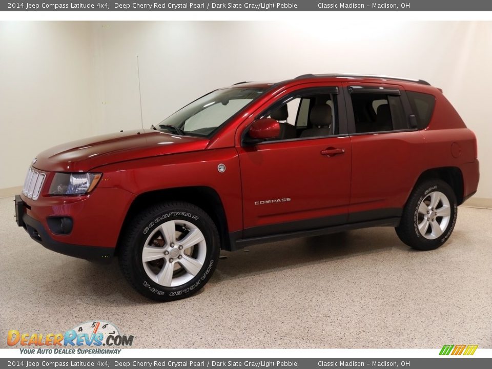 2014 Jeep Compass Latitude 4x4 Deep Cherry Red Crystal Pearl / Dark Slate Gray/Light Pebble Photo #3