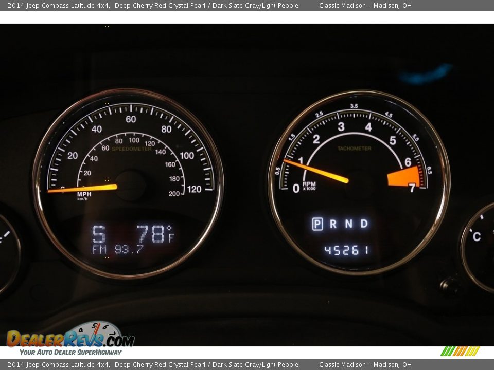 2014 Jeep Compass Latitude 4x4 Deep Cherry Red Crystal Pearl / Dark Slate Gray/Light Pebble Photo #8