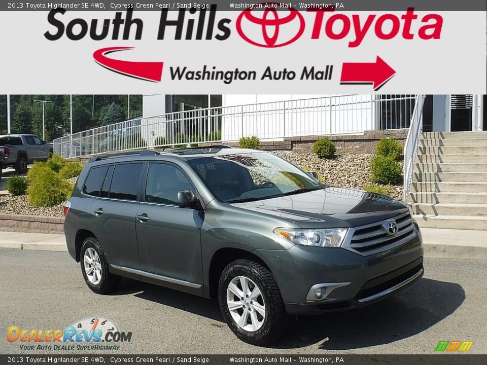 2013 Toyota Highlander SE 4WD Cypress Green Pearl / Sand Beige Photo #1