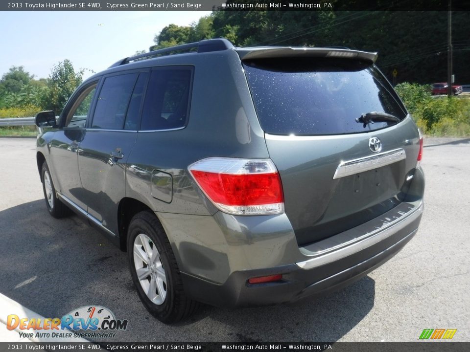 2013 Toyota Highlander SE 4WD Cypress Green Pearl / Sand Beige Photo #7