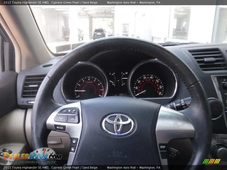 2013 Toyota Highlander SE 4WD Cypress Green Pearl / Sand Beige Photo #21