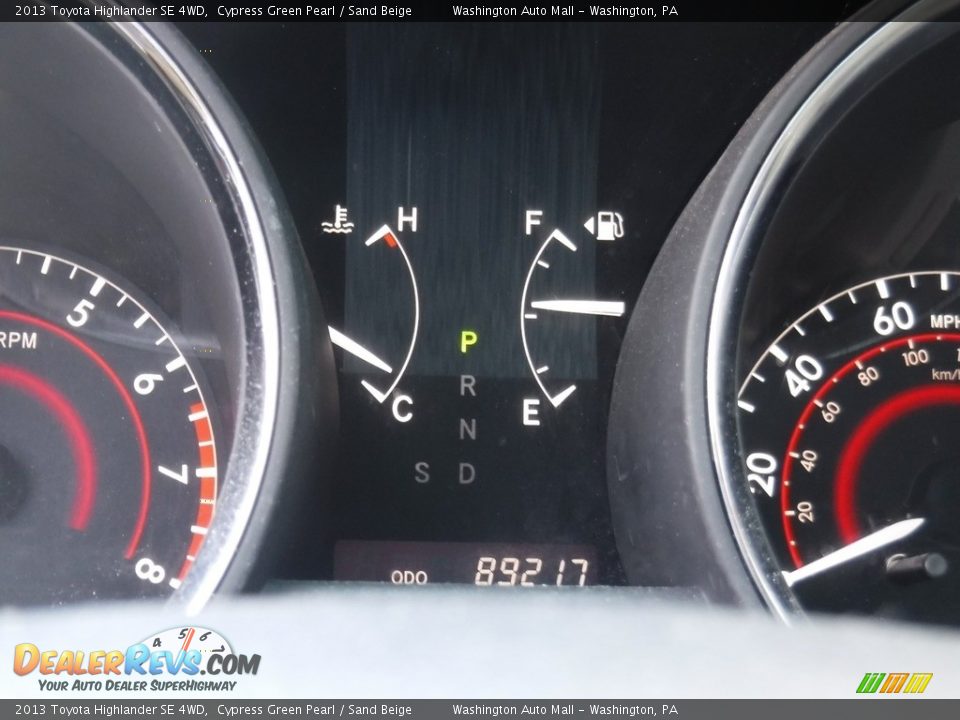 2013 Toyota Highlander SE 4WD Cypress Green Pearl / Sand Beige Photo #29