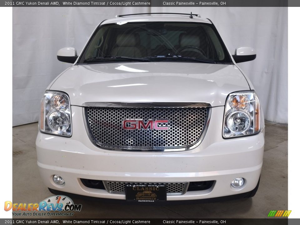2011 GMC Yukon Denali AWD White Diamond Tintcoat / Cocoa/Light Cashmere Photo #4