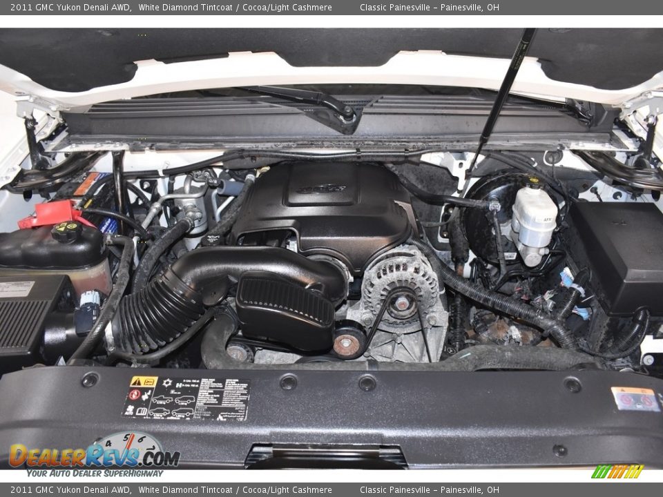 2011 GMC Yukon Denali AWD White Diamond Tintcoat / Cocoa/Light Cashmere Photo #7
