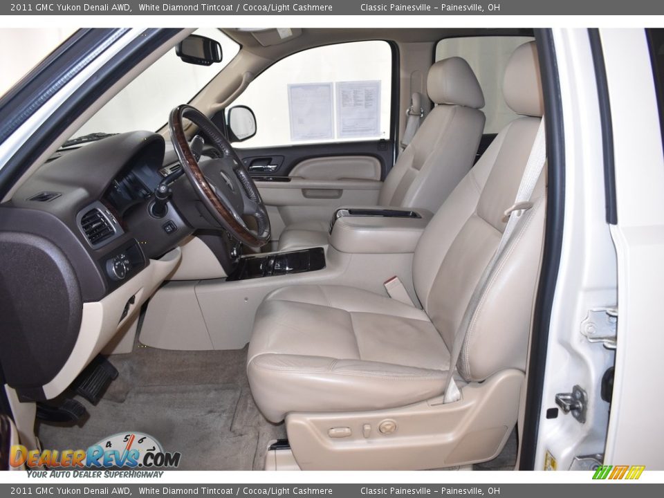 2011 GMC Yukon Denali AWD White Diamond Tintcoat / Cocoa/Light Cashmere Photo #8