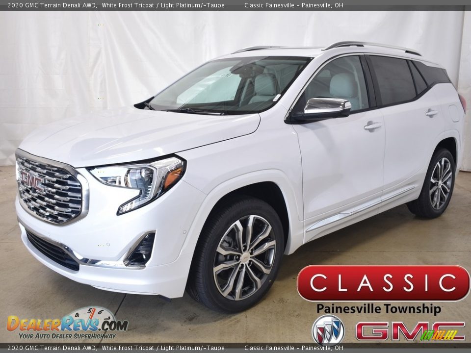 2020 GMC Terrain Denali AWD White Frost Tricoat / Light Platinum/­Taupe Photo #1