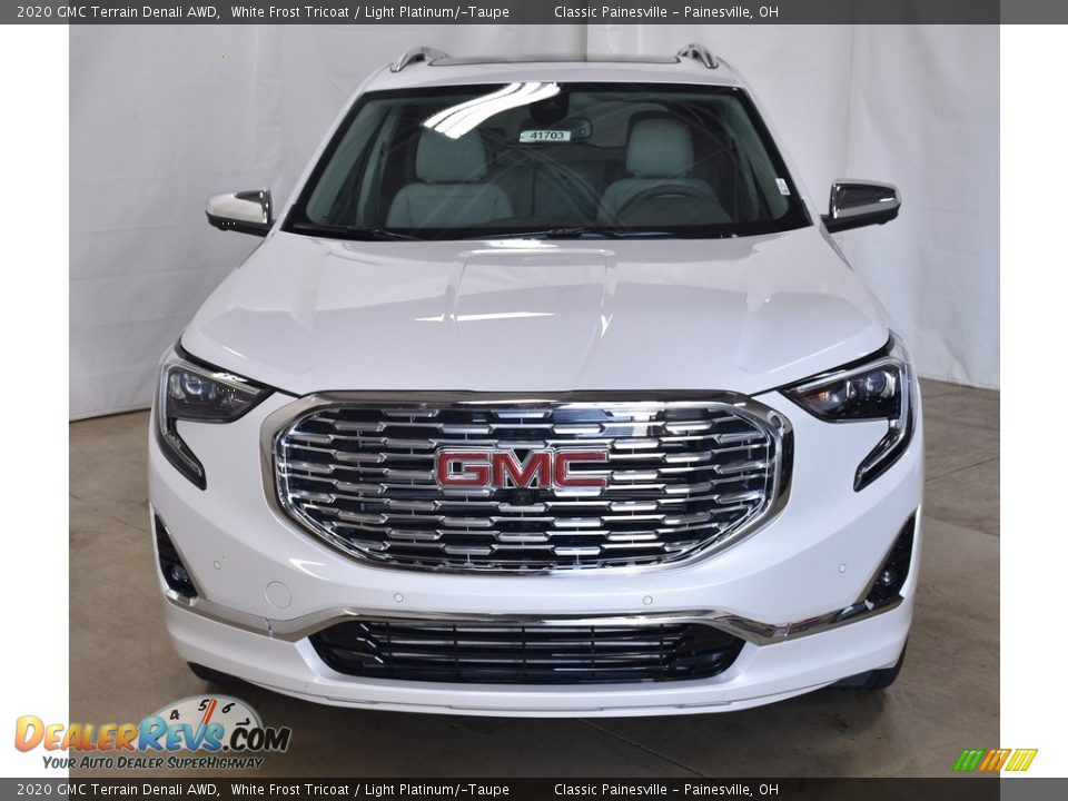 2020 GMC Terrain Denali AWD White Frost Tricoat / Light Platinum/­Taupe Photo #4