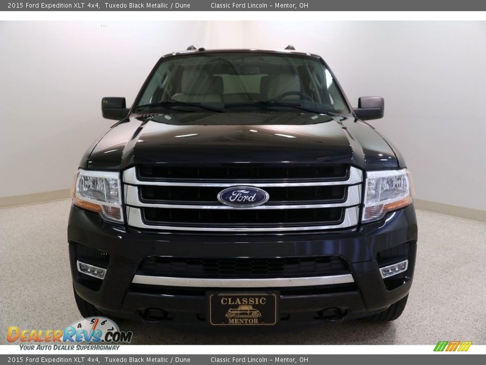 2015 Ford Expedition XLT 4x4 Tuxedo Black Metallic / Dune Photo #2