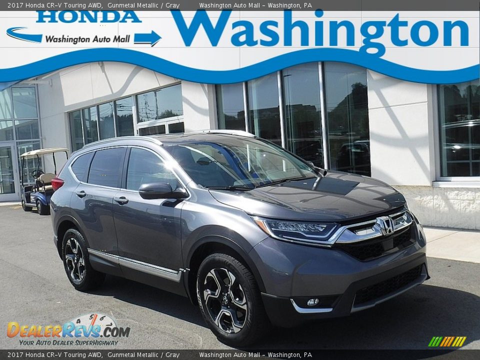 2017 Honda CR-V Touring AWD Gunmetal Metallic / Gray Photo #1