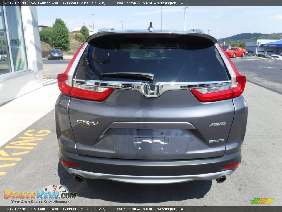 2017 Honda CR-V Touring AWD Gunmetal Metallic / Gray Photo #8