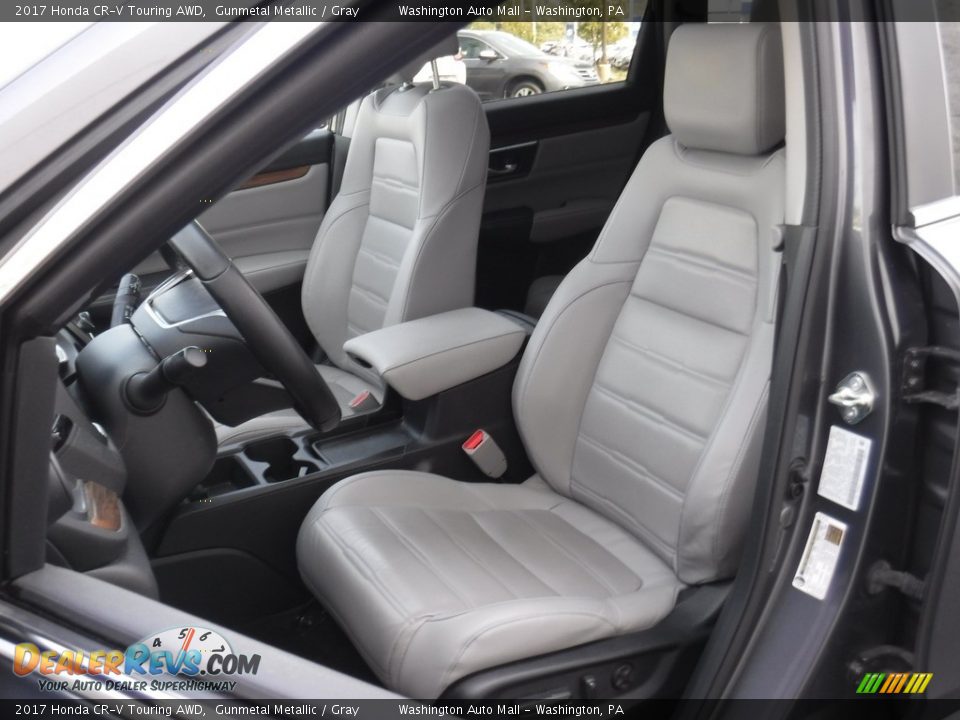 2017 Honda CR-V Touring AWD Gunmetal Metallic / Gray Photo #16