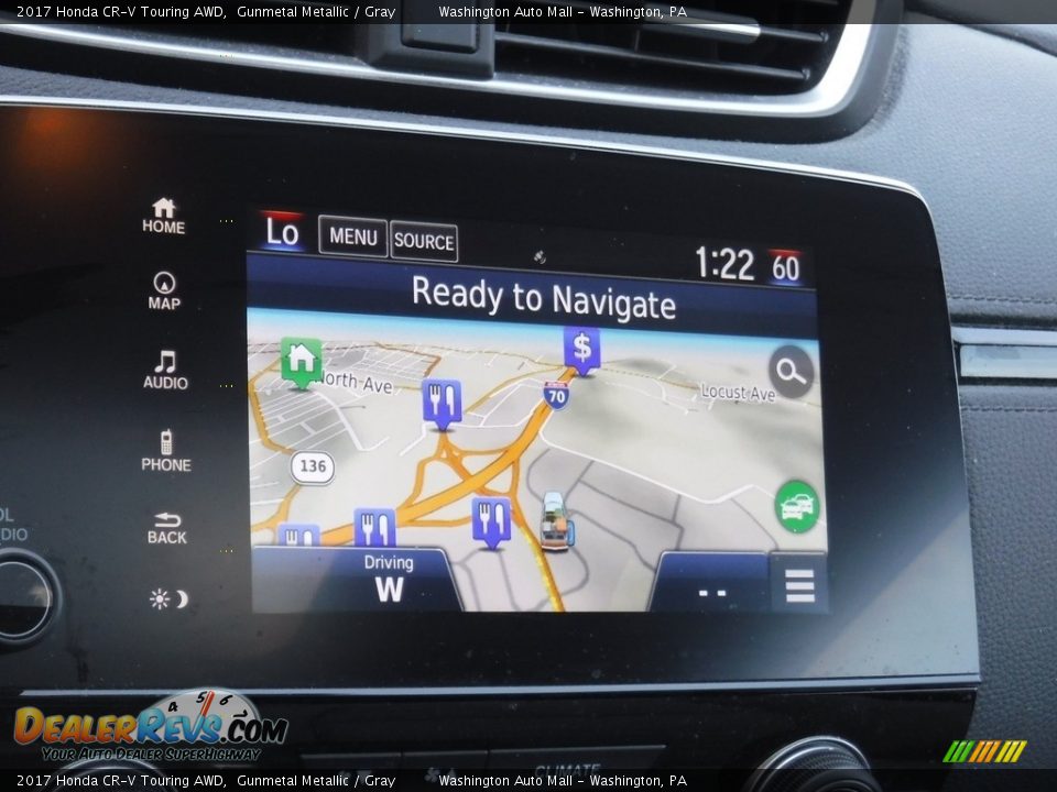 2017 Honda CR-V Touring AWD Gunmetal Metallic / Gray Photo #19