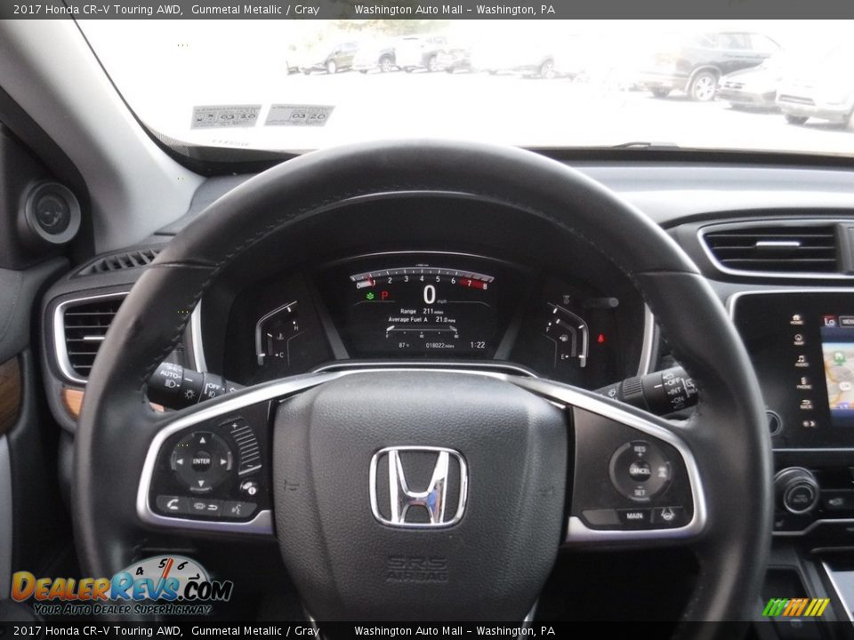 2017 Honda CR-V Touring AWD Gunmetal Metallic / Gray Photo #21