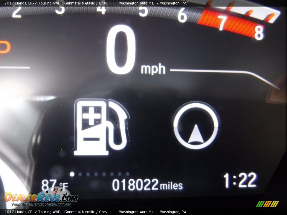 2017 Honda CR-V Touring AWD Gunmetal Metallic / Gray Photo #28