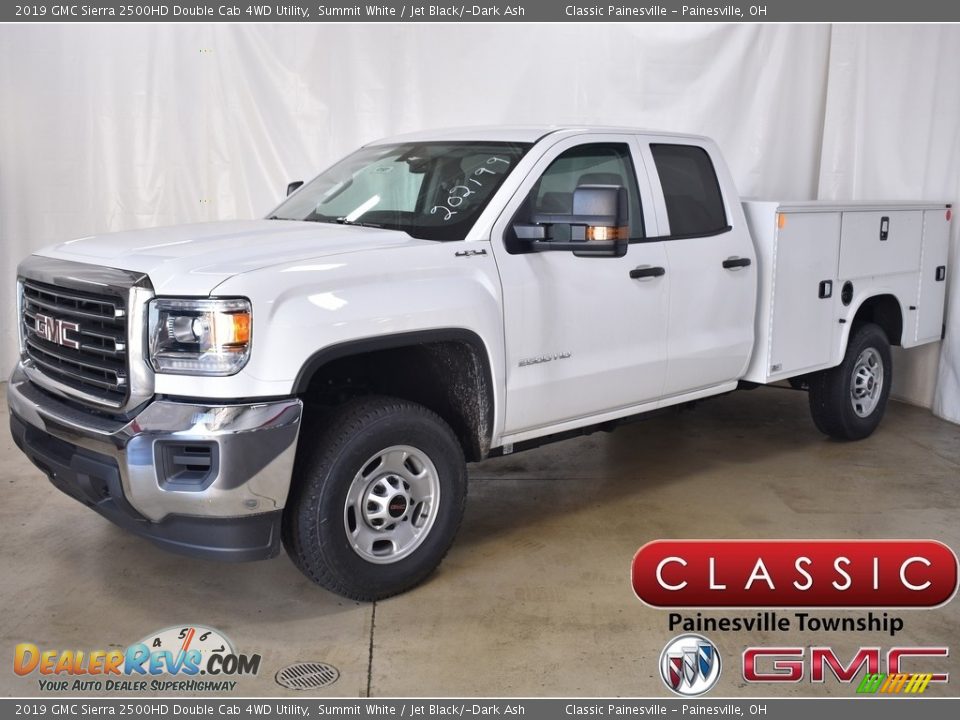 2019 GMC Sierra 2500HD Double Cab 4WD Utility Summit White / Jet Black/­Dark Ash Photo #1