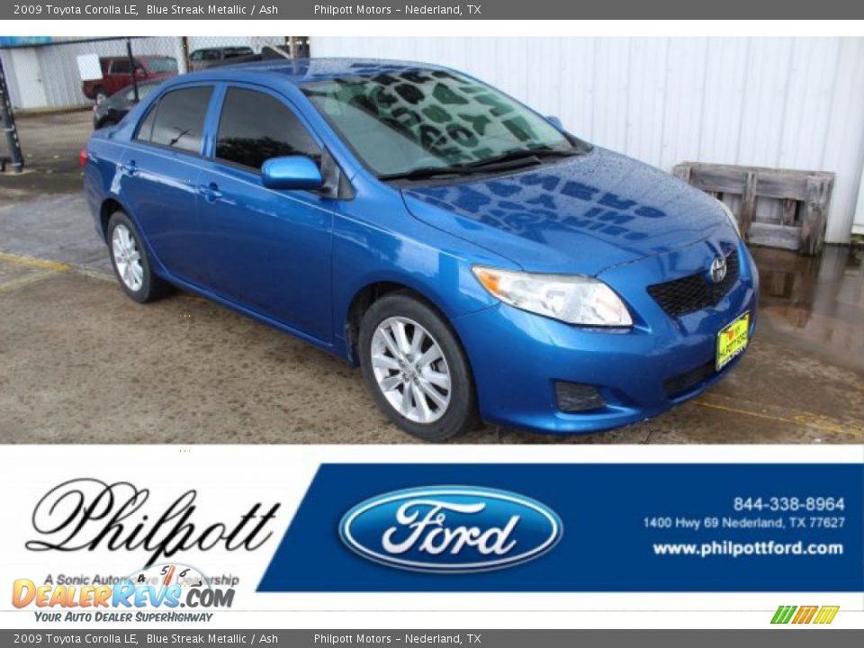 2009 Toyota Corolla LE Blue Streak Metallic / Ash Photo #1
