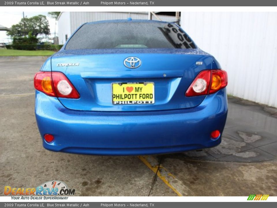 2009 Toyota Corolla LE Blue Streak Metallic / Ash Photo #7