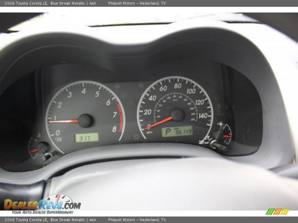 2009 Toyota Corolla LE Blue Streak Metallic / Ash Photo #12