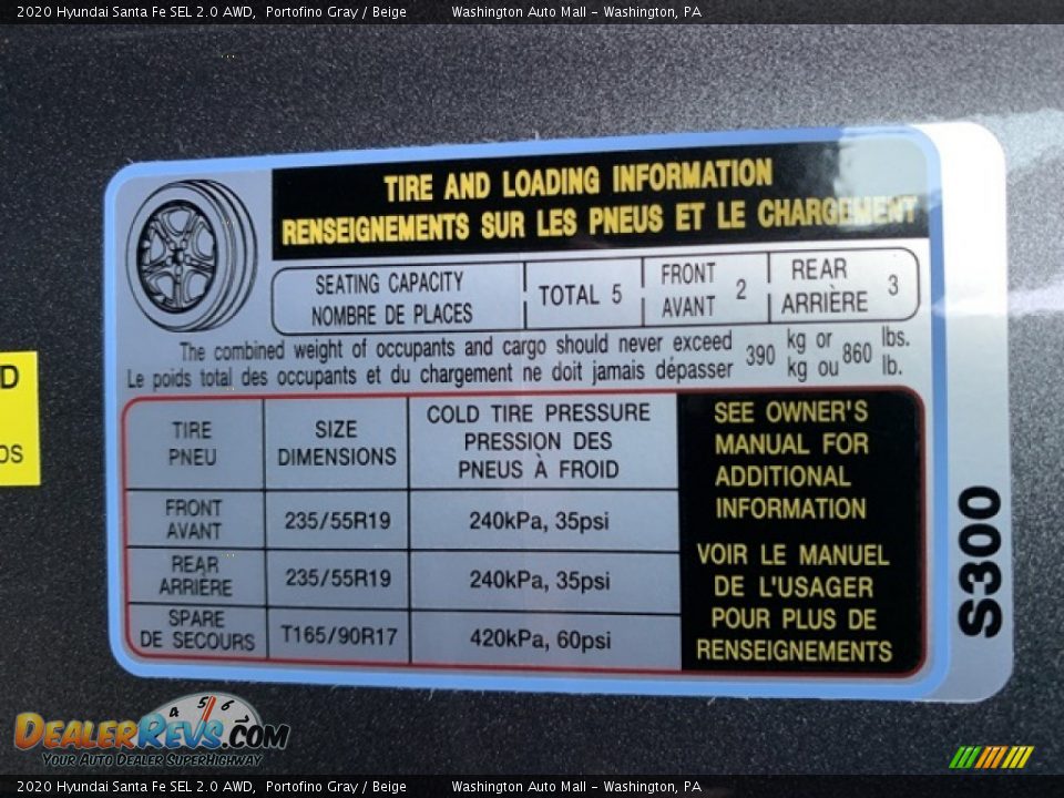 2020 Hyundai Santa Fe SEL 2.0 AWD Portofino Gray / Beige Photo #9