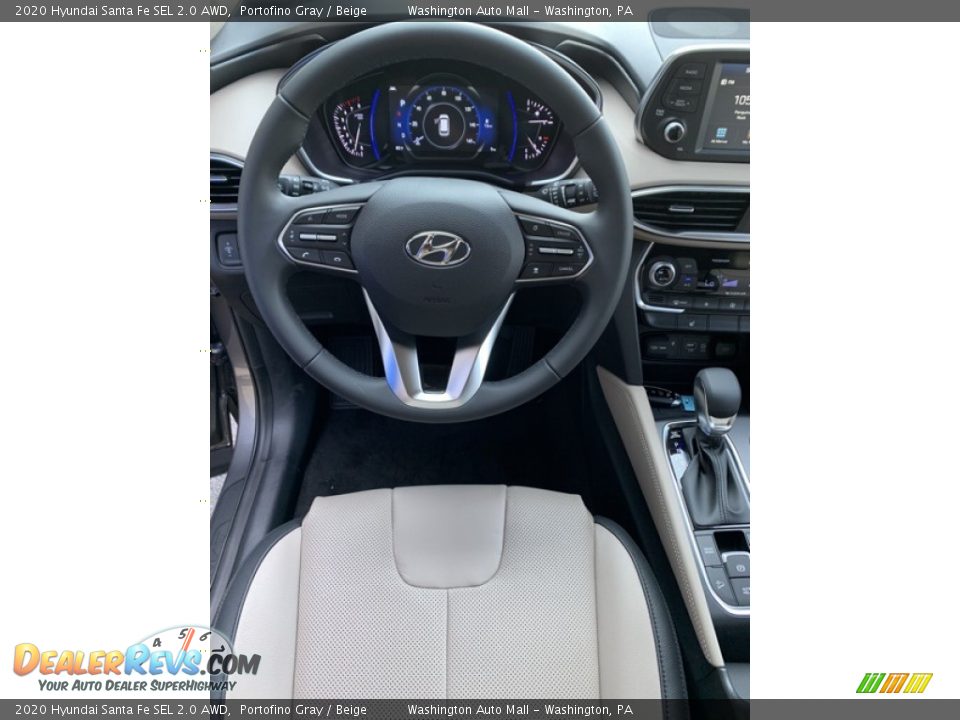 2020 Hyundai Santa Fe SEL 2.0 AWD Portofino Gray / Beige Photo #14