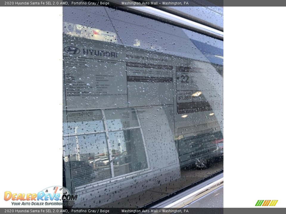 2020 Hyundai Santa Fe SEL 2.0 AWD Portofino Gray / Beige Photo #16
