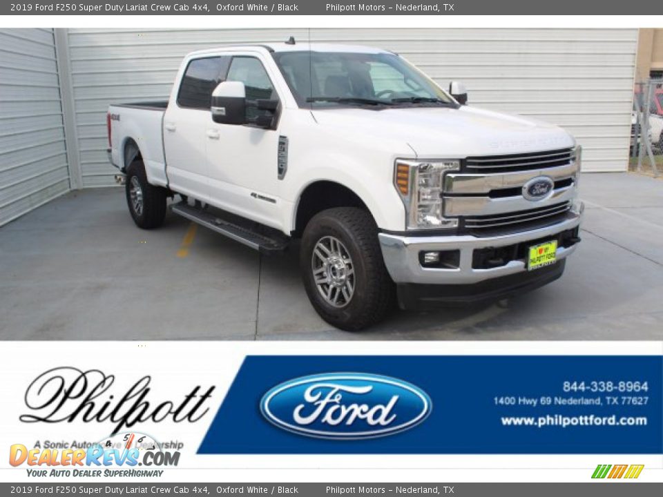 2019 Ford F250 Super Duty Lariat Crew Cab 4x4 Oxford White / Black Photo #1