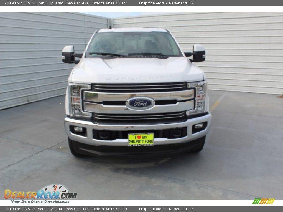 2019 Ford F250 Super Duty Lariat Crew Cab 4x4 Oxford White / Black Photo #3