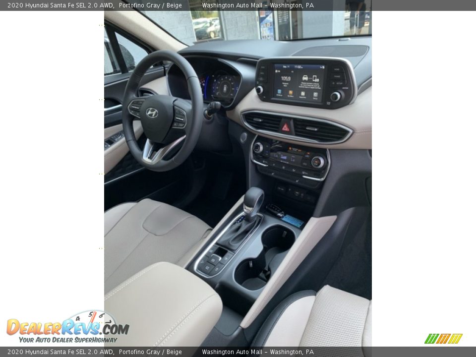 2020 Hyundai Santa Fe SEL 2.0 AWD Portofino Gray / Beige Photo #30