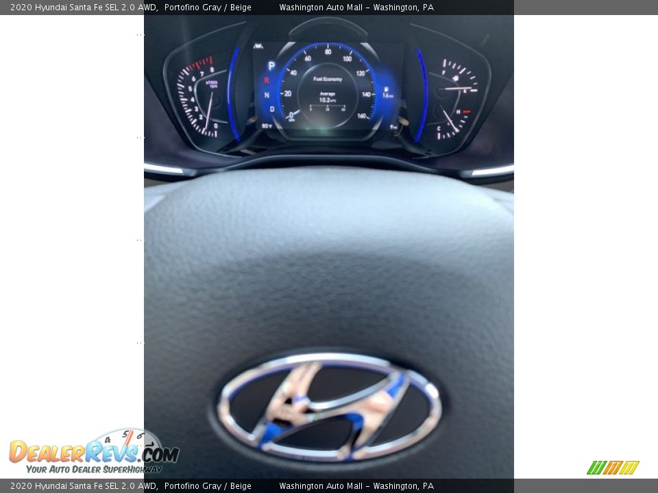 2020 Hyundai Santa Fe SEL 2.0 AWD Portofino Gray / Beige Photo #33