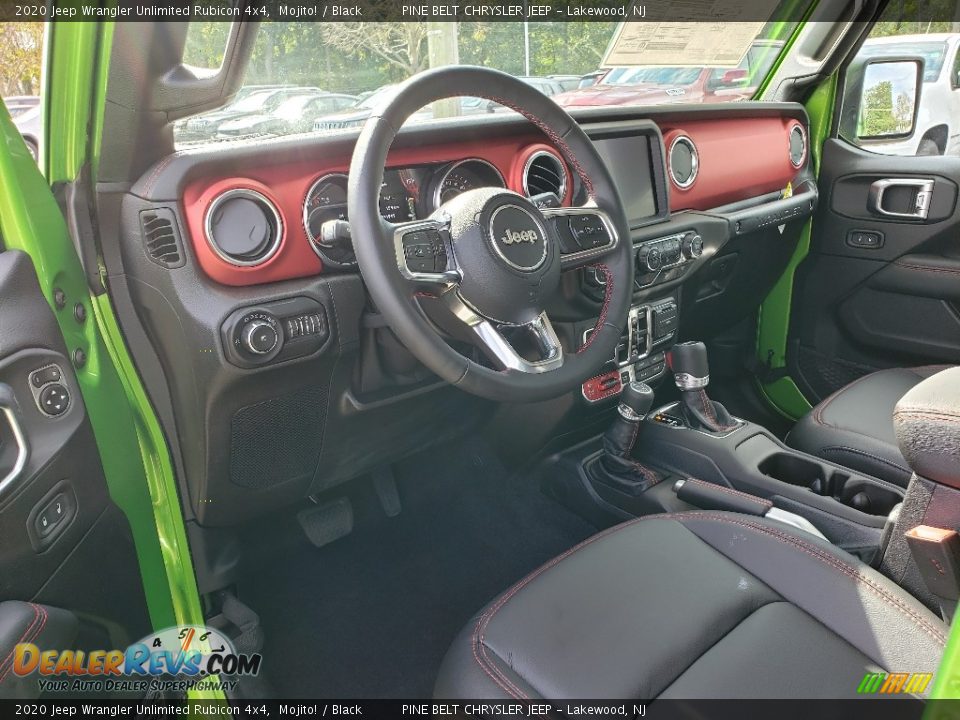 Black Interior - 2020 Jeep Wrangler Unlimited Rubicon 4x4 Photo #7