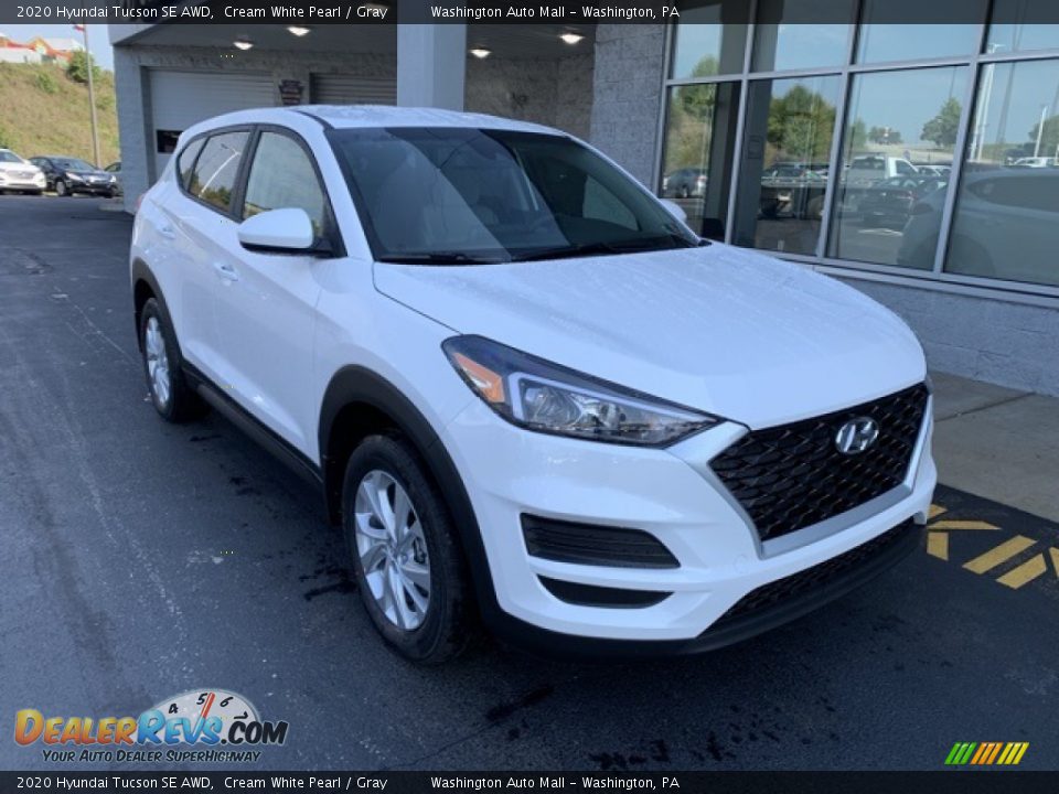 2020 Hyundai Tucson SE AWD Cream White Pearl / Gray Photo #2