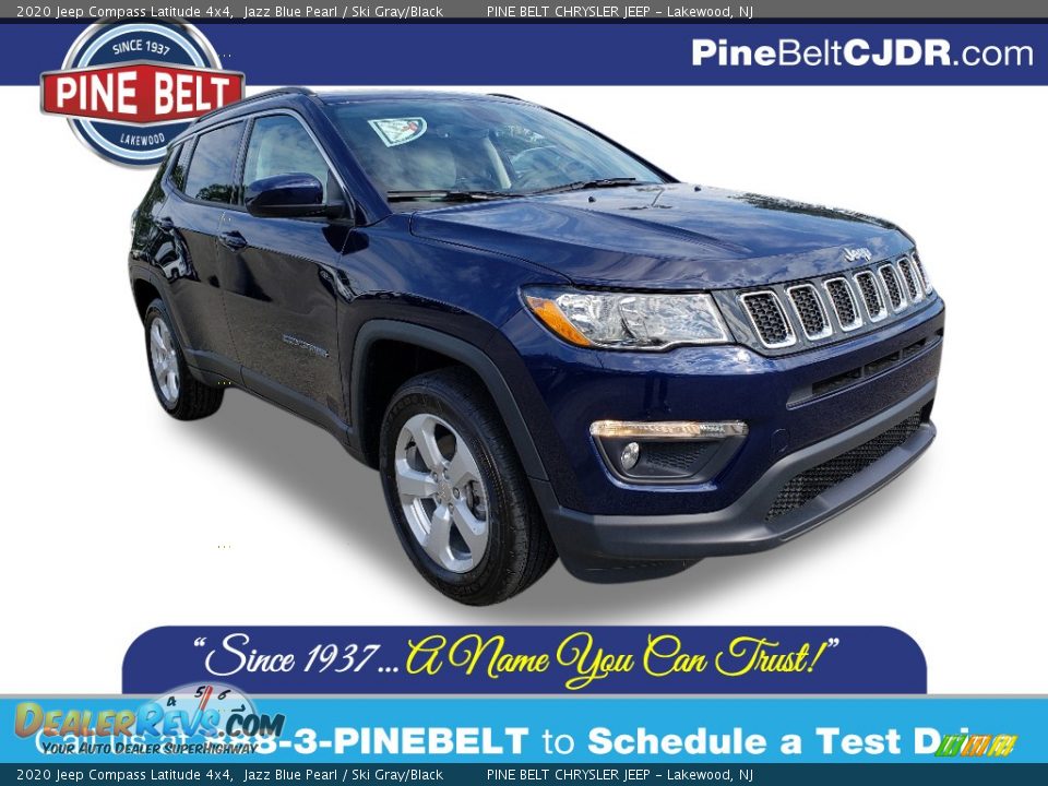 2020 Jeep Compass Latitude 4x4 Jazz Blue Pearl / Ski Gray/Black Photo #1