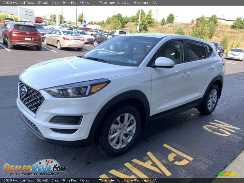 2020 Hyundai Tucson SE AWD Cream White Pearl / Gray Photo #7