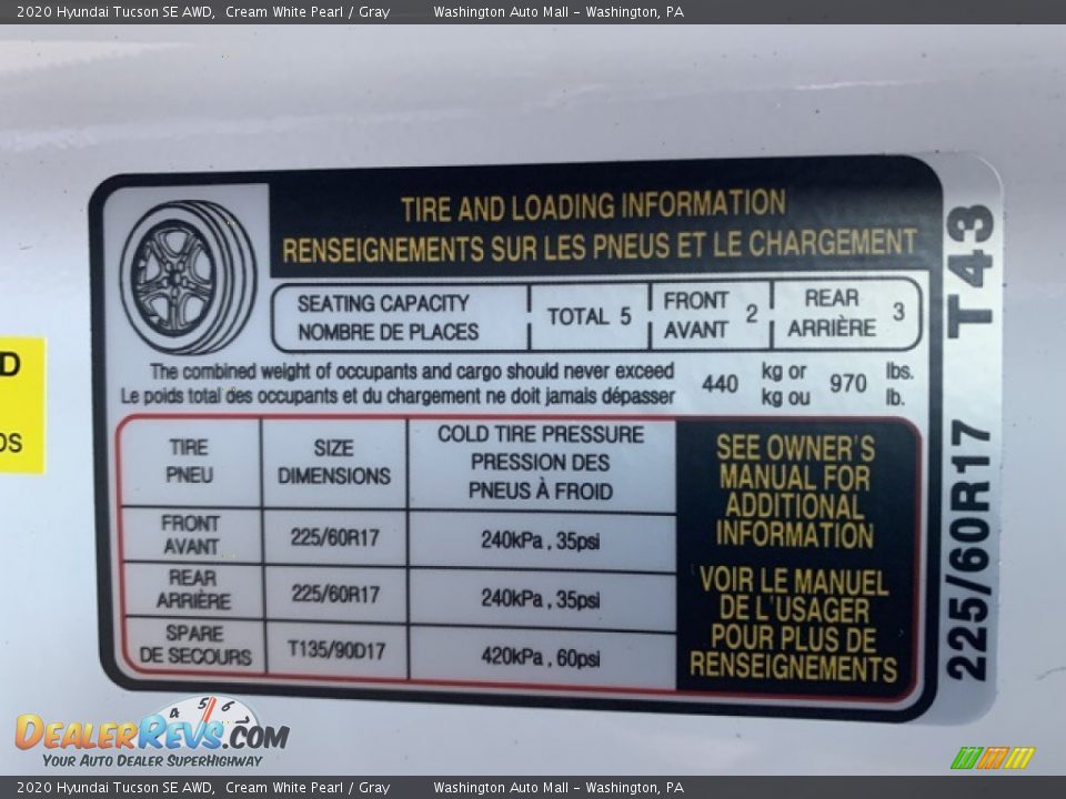 2020 Hyundai Tucson SE AWD Cream White Pearl / Gray Photo #9