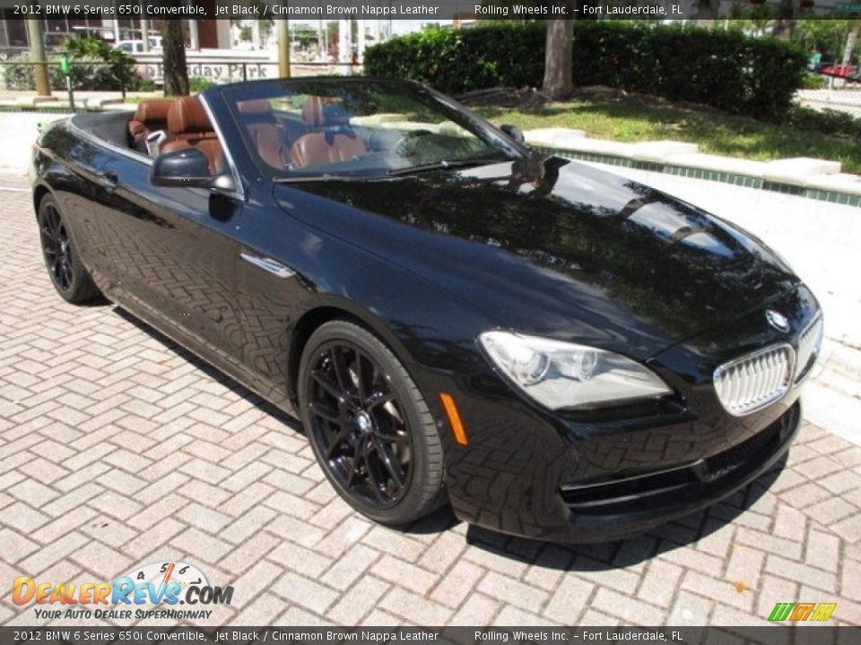 2012 BMW 6 Series 650i Convertible Jet Black / Cinnamon Brown Nappa Leather Photo #6