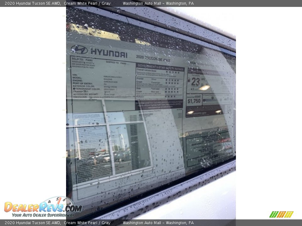 2020 Hyundai Tucson SE AWD Cream White Pearl / Gray Photo #16