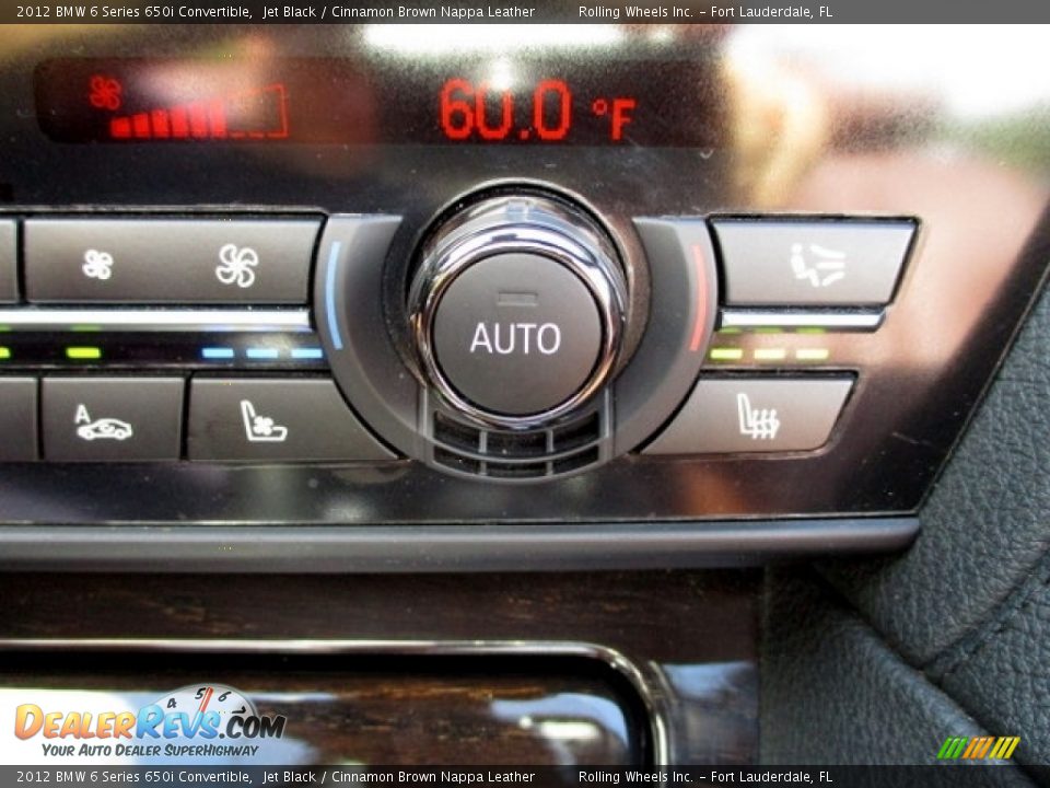 2012 BMW 6 Series 650i Convertible Jet Black / Cinnamon Brown Nappa Leather Photo #7