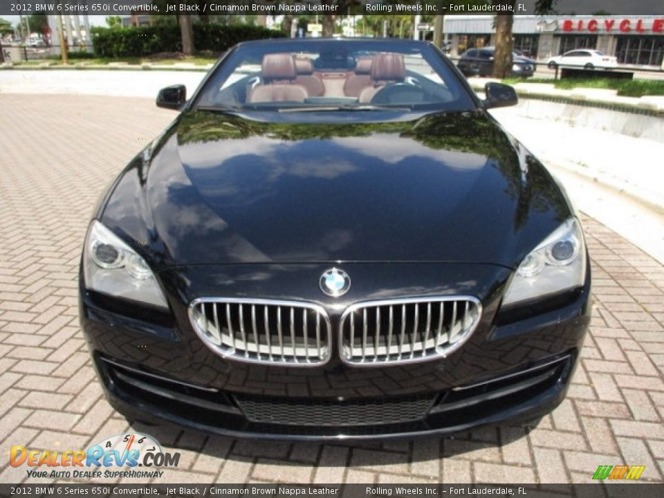 2012 BMW 6 Series 650i Convertible Jet Black / Cinnamon Brown Nappa Leather Photo #8