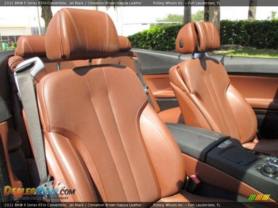 2012 BMW 6 Series 650i Convertible Jet Black / Cinnamon Brown Nappa Leather Photo #16