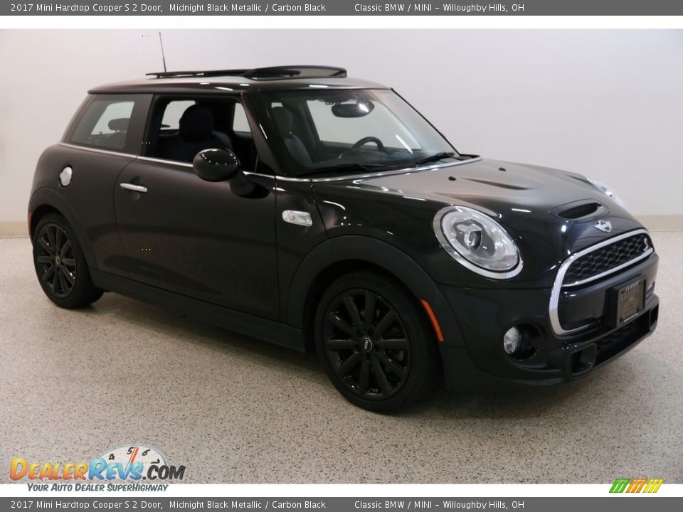 2017 Mini Hardtop Cooper S 2 Door Midnight Black Metallic / Carbon Black Photo #1