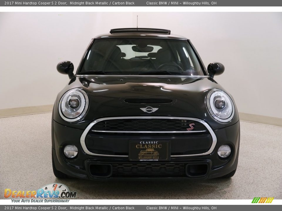 2017 Mini Hardtop Cooper S 2 Door Midnight Black Metallic / Carbon Black Photo #2