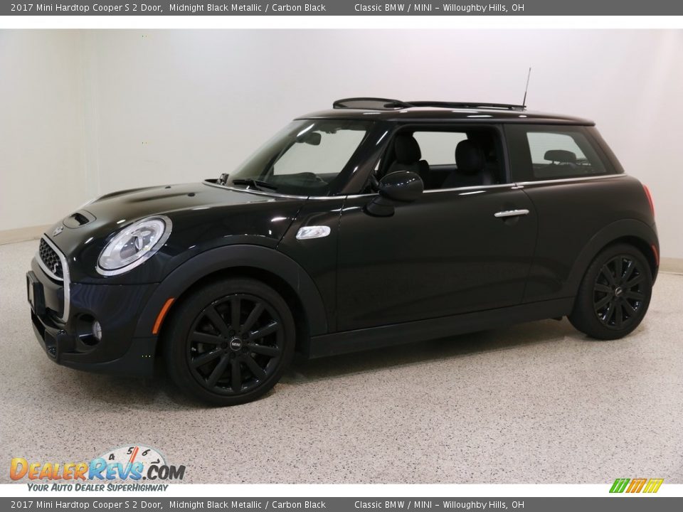 2017 Mini Hardtop Cooper S 2 Door Midnight Black Metallic / Carbon Black Photo #3