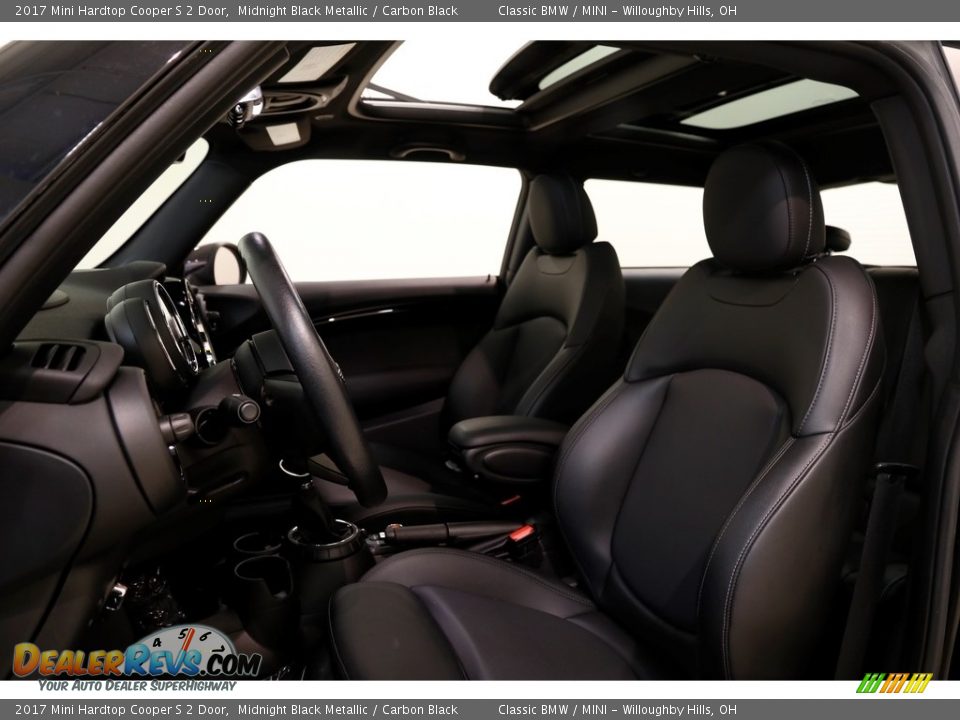 2017 Mini Hardtop Cooper S 2 Door Midnight Black Metallic / Carbon Black Photo #5