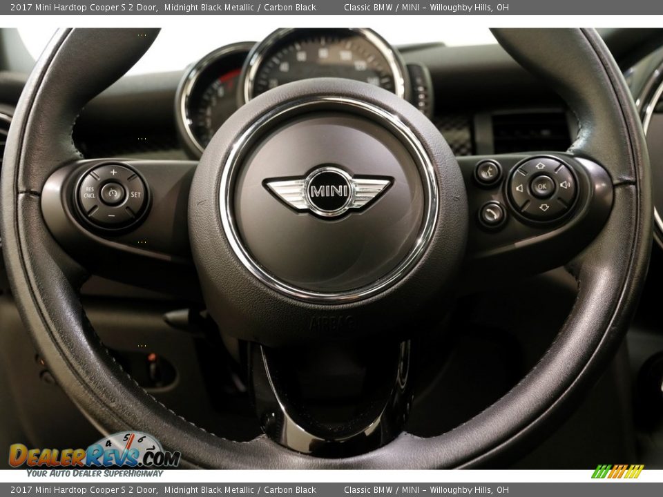 2017 Mini Hardtop Cooper S 2 Door Midnight Black Metallic / Carbon Black Photo #7
